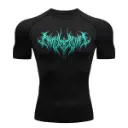 Black metal compression tshirt 