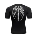 Skeleton wings compression T-shirt