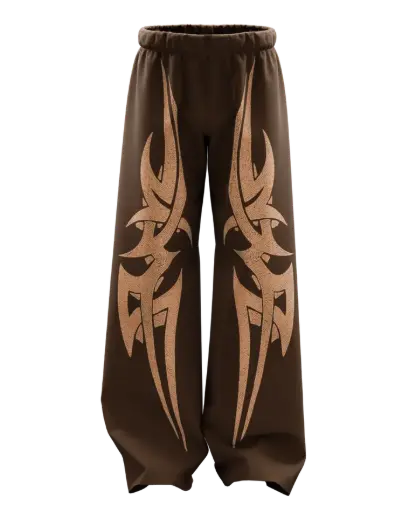  Razor Brown Straight Fit Baggy Pants